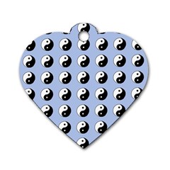 Yin Yang Pattern Dog Tag Heart (one Side) by Valentinaart