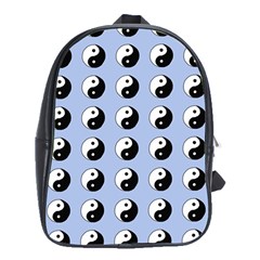 Yin Yang Pattern School Bag (xl) by Valentinaart