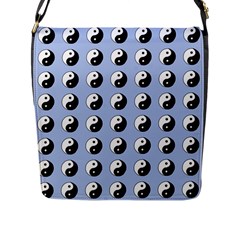 Yin Yang Pattern Flap Closure Messenger Bag (l) by Valentinaart