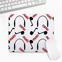 Music Letters Word Headphones Note Large Mousepads by HermanTelo