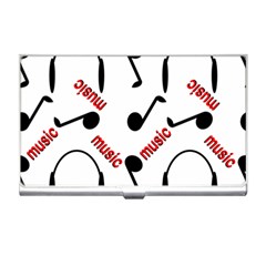 Music Letters Word Headphones Note Business Card Holder