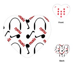 Music Letters Word Headphones Note Playing Cards (heart)