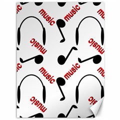 Music Letters Word Headphones Note Canvas 36  X 48  by HermanTelo