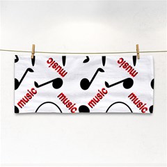 Music Letters Word Headphones Note Hand Towel