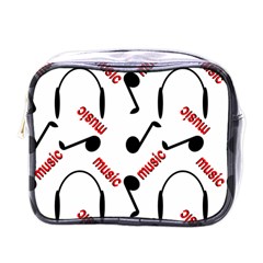 Music Letters Word Headphones Note Mini Toiletries Bag (one Side) by HermanTelo