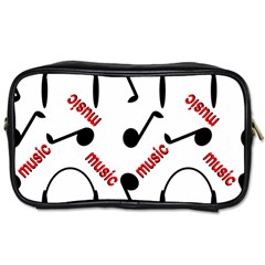 Music Letters Word Headphones Note Toiletries Bag (one Side) by HermanTelo