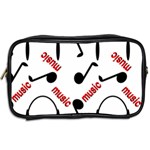 Music Letters Word Headphones Note Toiletries Bag (Two Sides) Back