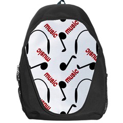 Music Letters Word Headphones Note Backpack Bag by HermanTelo