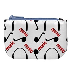 Music Letters Word Headphones Note Large Coin Purse