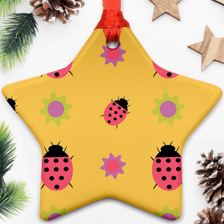 Ledy Bird Star Ornament (Two Sides)