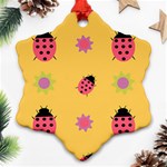 Ledy Bird Snowflake Ornament (Two Sides) Front