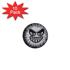 Monster Black White Eyes 1  Mini Buttons (10 Pack)  by HermanTelo