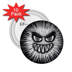 Monster Black White Eyes 2 25  Buttons (10 Pack)  by HermanTelo