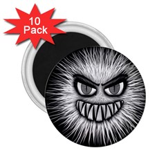 Monster Black White Eyes 2.25  Magnets (10 pack) 