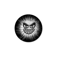 Monster Black White Eyes Golf Ball Marker