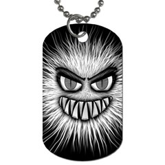 Monster Black White Eyes Dog Tag (Two Sides)