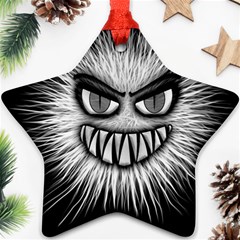 Monster Black White Eyes Star Ornament (two Sides)