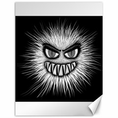 Monster Black White Eyes Canvas 12  X 16  by HermanTelo