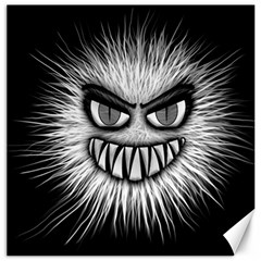 Monster Black White Eyes Canvas 16  X 16  by HermanTelo