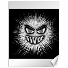 Monster Black White Eyes Canvas 18  X 24  by HermanTelo