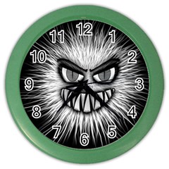 Monster Black White Eyes Color Wall Clock by HermanTelo