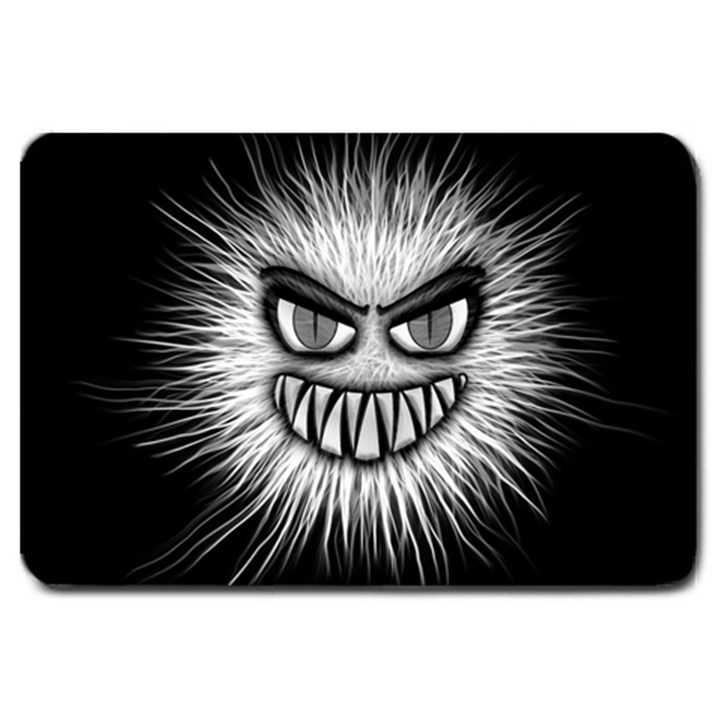 Monster Black White Eyes Large Doormat 