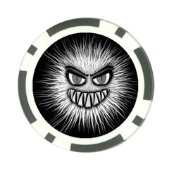 Monster Black White Eyes Poker Chip Card Guard