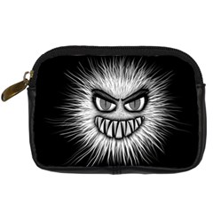 Monster Black White Eyes Digital Camera Leather Case by HermanTelo