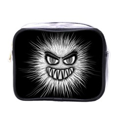 Monster Black White Eyes Mini Toiletries Bag (one Side) by HermanTelo