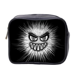 Monster Black White Eyes Mini Toiletries Bag (two Sides) by HermanTelo