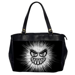 Monster Black White Eyes Oversize Office Handbag (2 Sides)