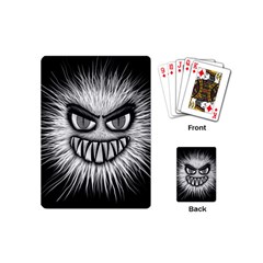 Monster Black White Eyes Playing Cards (mini) by HermanTelo