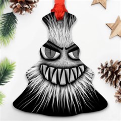 Monster Black White Eyes Christmas Tree Ornament (Two Sides)