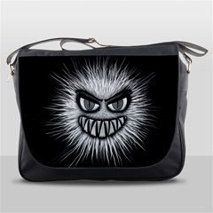 Monster Black White Eyes Messenger Bag