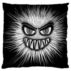 Monster Black White Eyes Large Cushion Case (one Side)