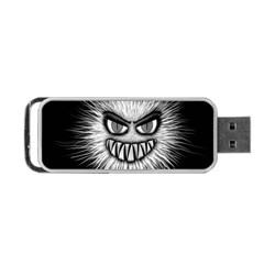 Monster Black White Eyes Portable Usb Flash (two Sides)