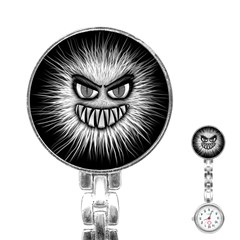 Monster Black White Eyes Stainless Steel Nurses Watch by HermanTelo