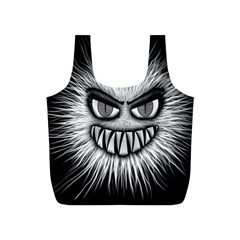 Monster Black White Eyes Full Print Recycle Bag (s)