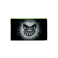 Monster Black White Eyes Cosmetic Bag (xs) by HermanTelo