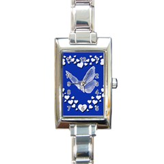 Heart Love Butterfly Mother S Day Rectangle Italian Charm Watch by HermanTelo