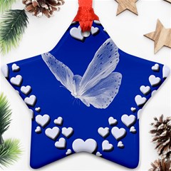 Heart Love Butterfly Mother S Day Ornament (star) by HermanTelo