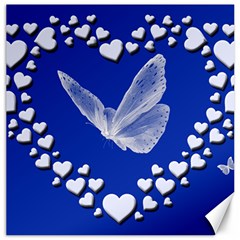 Heart Love Butterfly Mother S Day Canvas 16  X 16  by HermanTelo