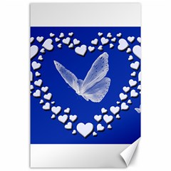 Heart Love Butterfly Mother S Day Canvas 24  X 36  by HermanTelo