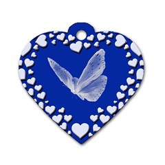 Heart Love Butterfly Mother S Day Dog Tag Heart (one Side) by HermanTelo