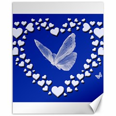 Heart Love Butterfly Mother S Day Canvas 11  X 14 