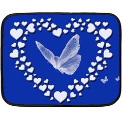 Heart Love Butterfly Mother S Day Double Sided Fleece Blanket (mini) 