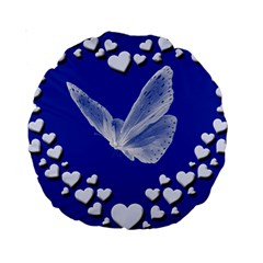 Heart Love Butterfly Mother S Day Standard 15  Premium Round Cushions