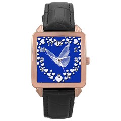 Heart Love Butterfly Mother S Day Rose Gold Leather Watch  by HermanTelo