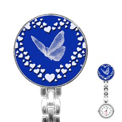 Heart Love Butterfly Mother S Day Stainless Steel Nurses Watch by HermanTelo