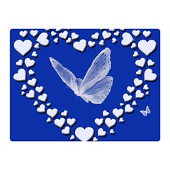 Heart Love Butterfly Mother S Day Double Sided Flano Blanket (mini) 